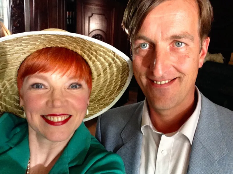 From the set of the psycho / thriller, MYRIELLE with Thomas Giegerich as William and me as Vivian.