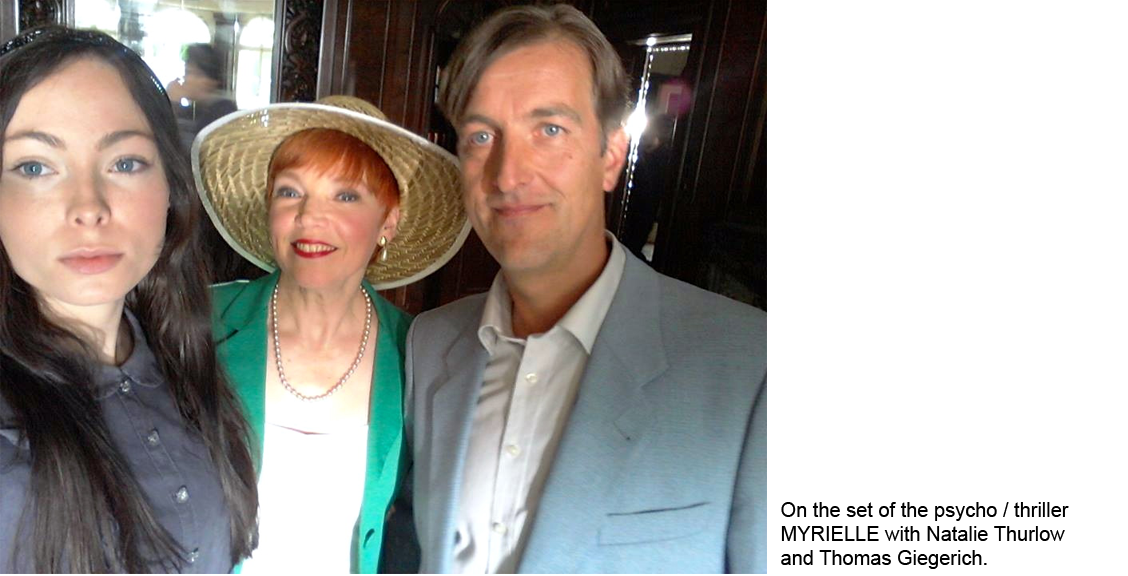 On the set of the psycho / thriller MYRIELLE with Natalie Thurlow and Thomas Giegerich.